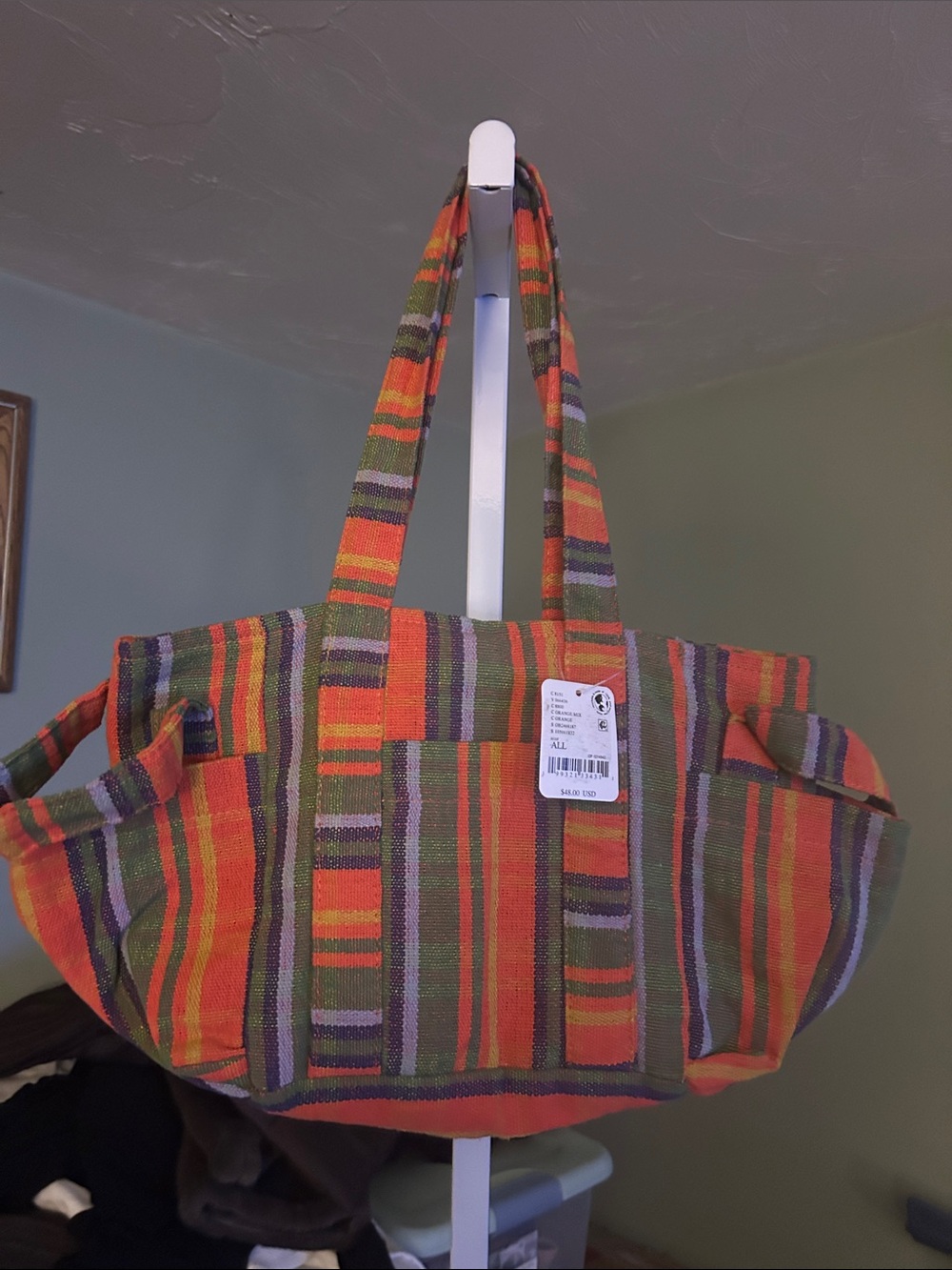 Free People Baby Oksana Tote in Orange Mix